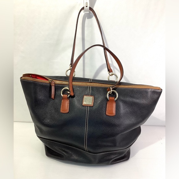 Rooney And Bourke Black Pebble Grain Purse Tote - Picture 1 of 14